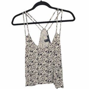 Forever 21 Strappy Floral Print Racerback Tank Top